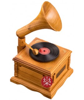 木質 留聲機 音樂盒 MUSIC BOX
